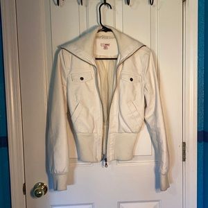 White leather jacket